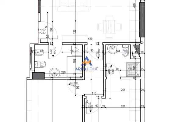 Appartamento in vendita a Tirana 2+1, Vuoto
