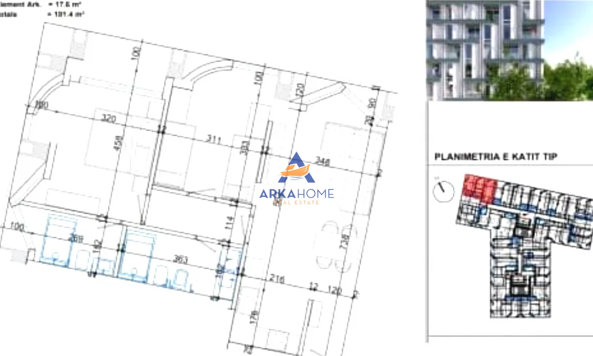 Appartamento in vendita a Tirana 2+1, Vuoto