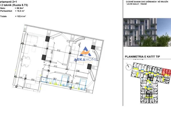 Casa in vendita 2+1 a Tirana - 206,800 Euro