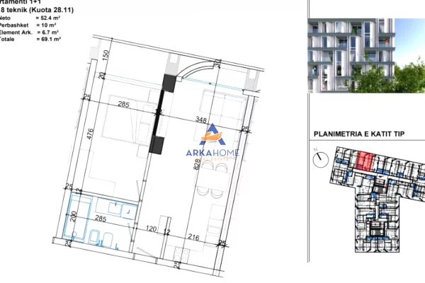 Casa in vendita 1+1 a Tirana - 138,000 Euro