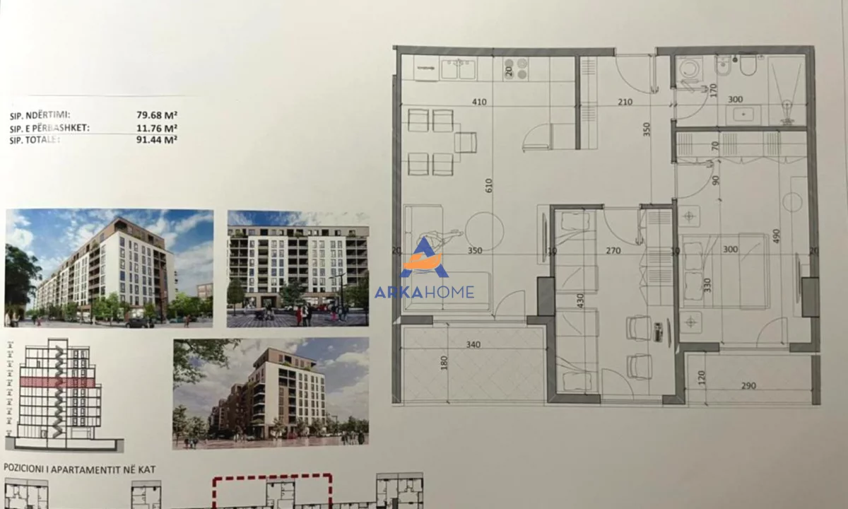 Appartamento in vendita a Tirana 2+1, Vuoto