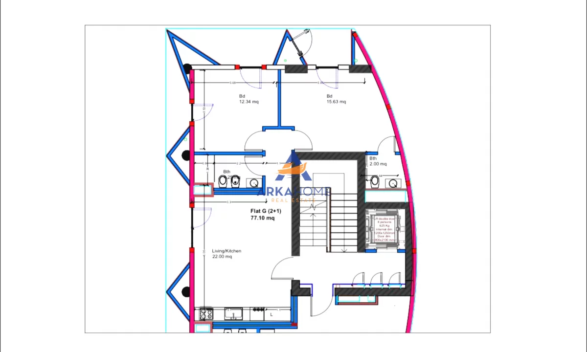 Apartment for rent in Tirana 2+1, Emty