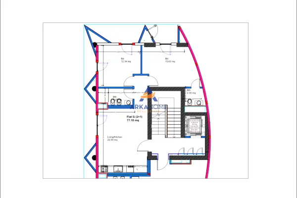 House for Rent 2+1 in Tirana - 1,500 Euro