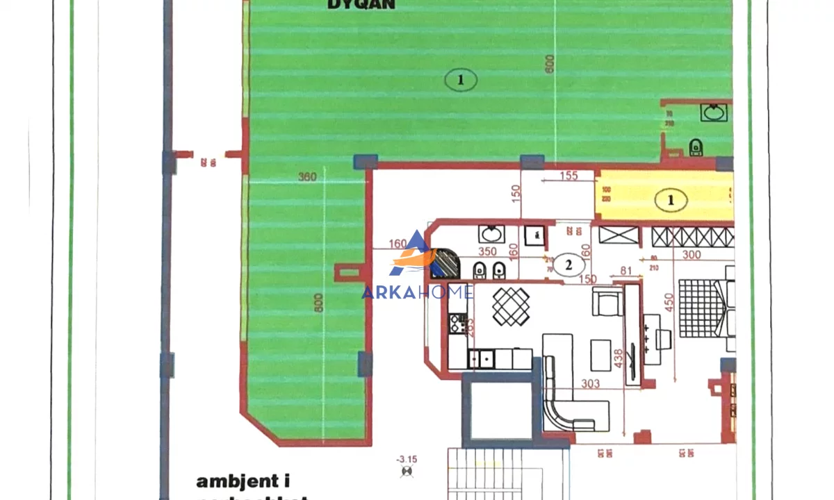 Appartamento in vendita a Tirana 1+1, Vuoto