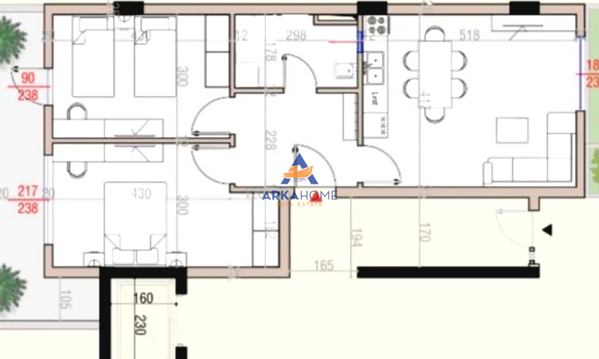 Appartamento in vendita a Tirana 2+1, Vuoto