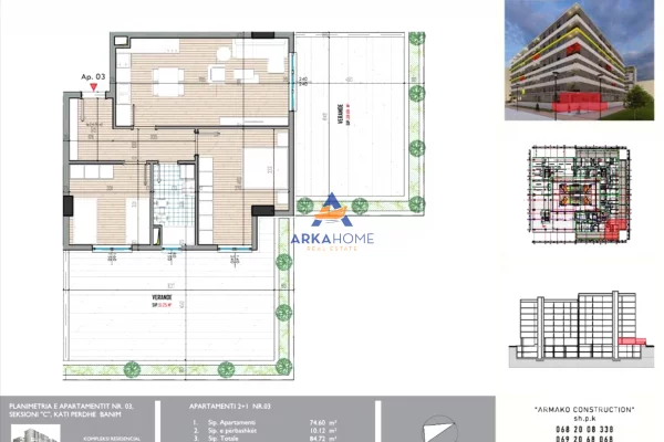 Shtepi ne shitje 2+1 ne Tirane - 129,890 Euro