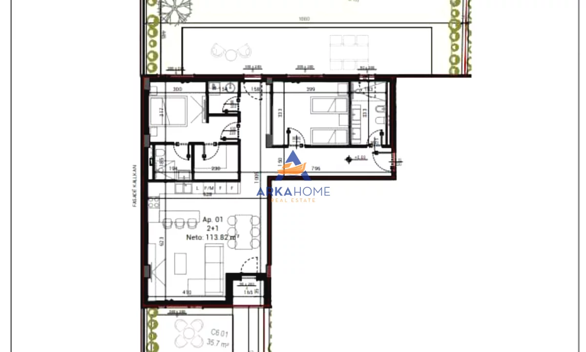 Appartamento in vendita a Tirana 2+1, Vuoto