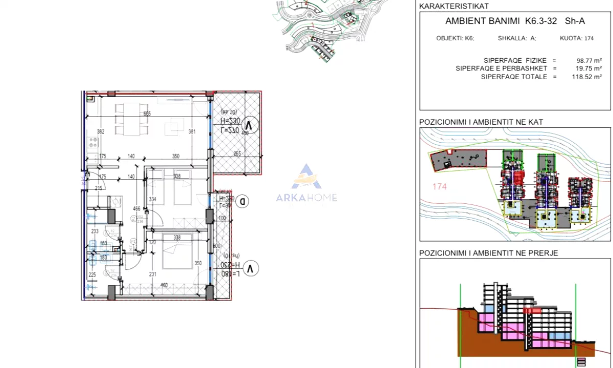 Appartamento in vendita a Tirana 2+1, Vuoto