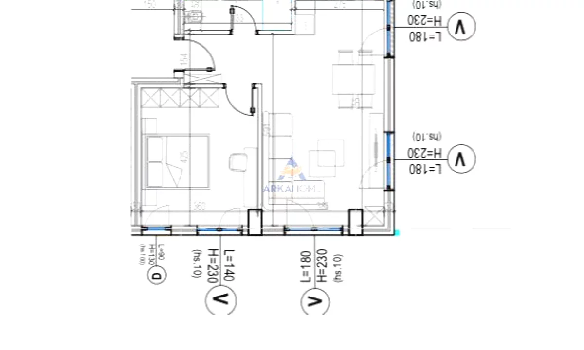 Apartment for sale in Tirana 1+1, Emty