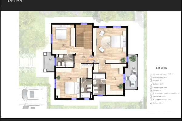 Luxury villas for sale in Tirana 5+1, Emty