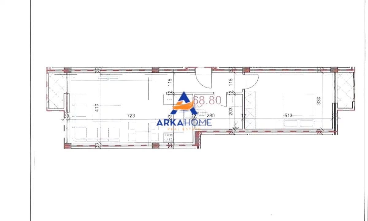 Shtepi ne shitje Apartament ne Tirane, 1+1, Mobilimi Bosh, pa mobiluar, Pagesa 143,273  Euro.
