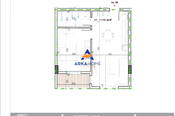 Shtepi ne shitje 1+1 ne Tirane - 59,060 Euro