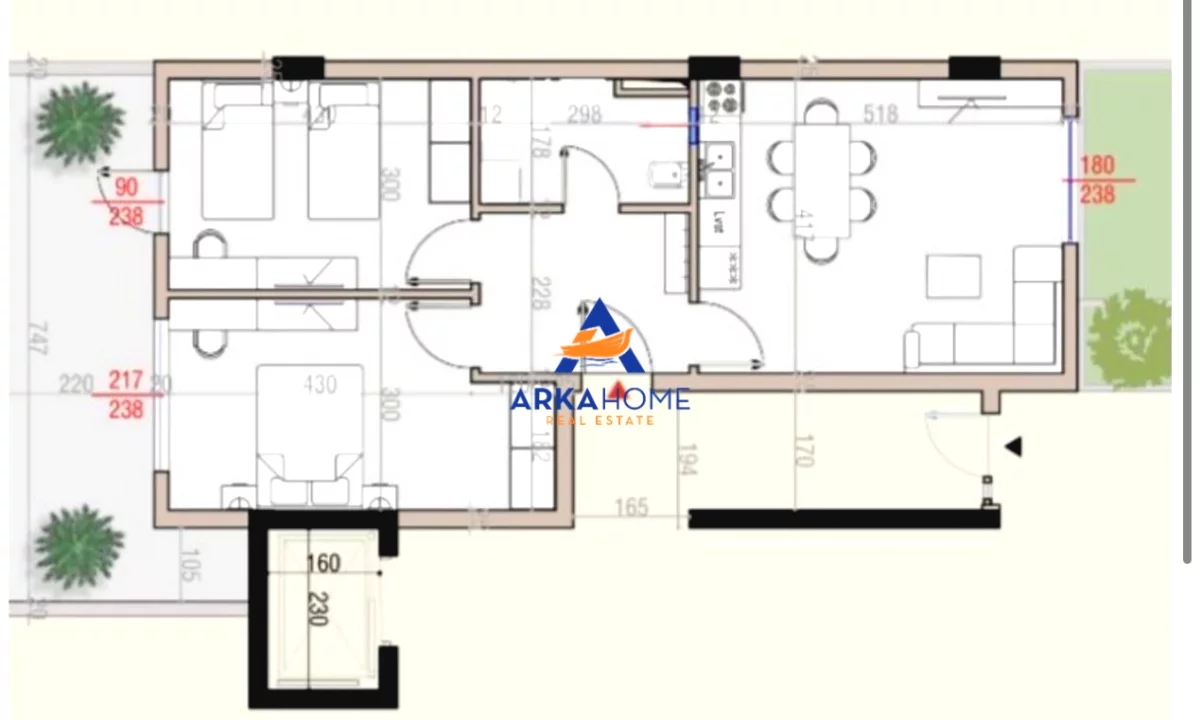 Shtepi ne shitje Apartament ne Tirane, 2+1, Mobilimi Bosh, pa mobiluar, Pagesa 186,000  Euro.