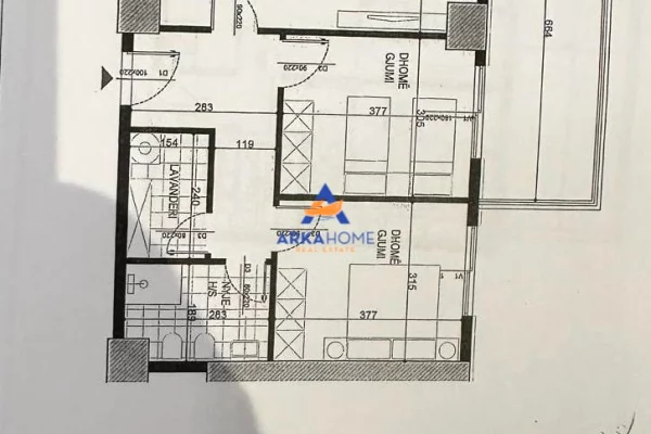 Shtepi ne shitje Apartament ne Tirane, 2+1, Mobilimi Bosh, pa mobiluar, Pagesa 182,125  Euro.