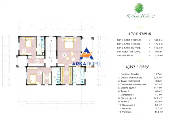 Shtepi ne shitje Vila Luksoze ne Tirane, 7+1, Mobilimi Bosh, pa mobiluar, Pagesa 1,600,000  Euro.