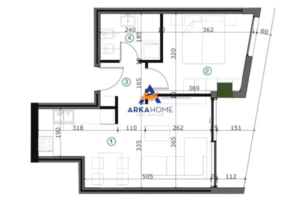 Shtepi ne shitje Apartament ne Tirane, 1+1, Mobilimi Bosh, pa mobiluar, Pagesa 87,500  Euro.
