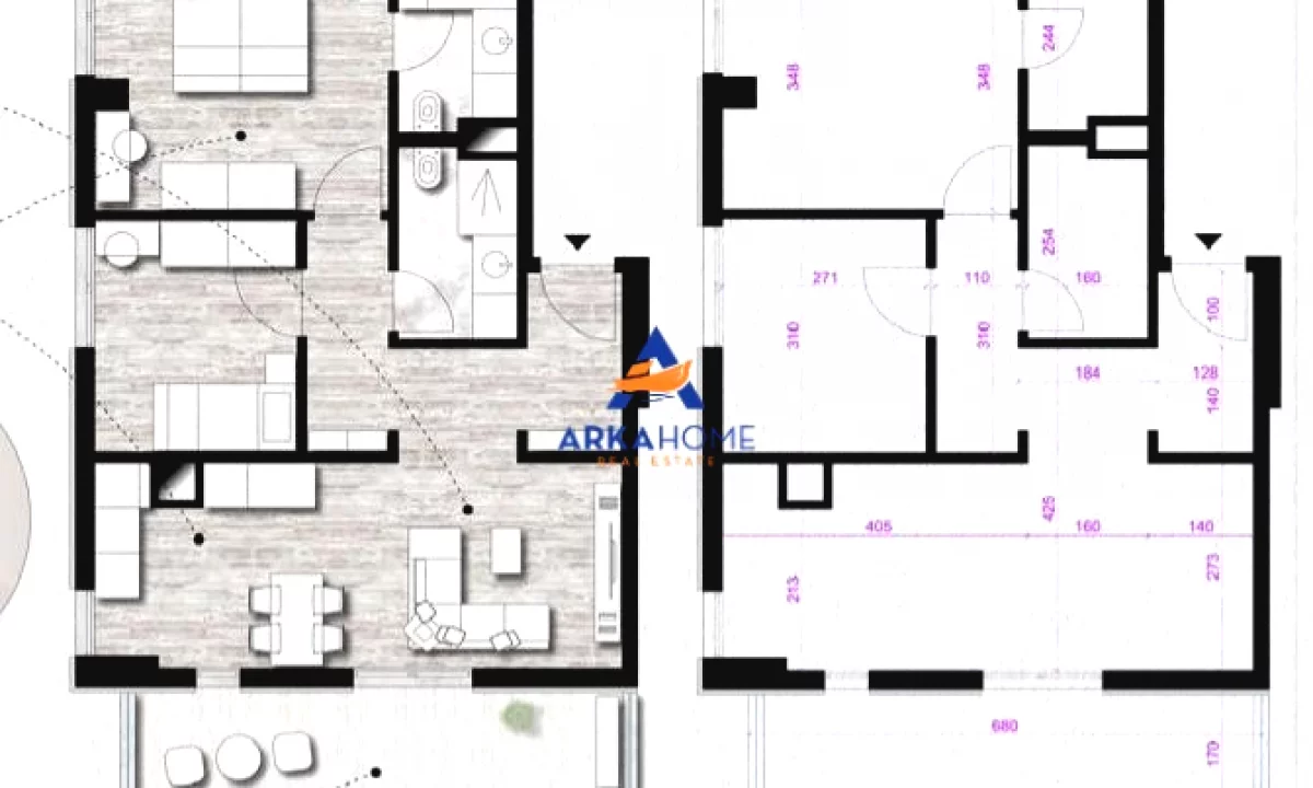 Shtepi ne shitje Apartament ne Tirane, 2+1, Mobilimi Bosh, pa mobiluar, Pagesa 175,750  Euro.