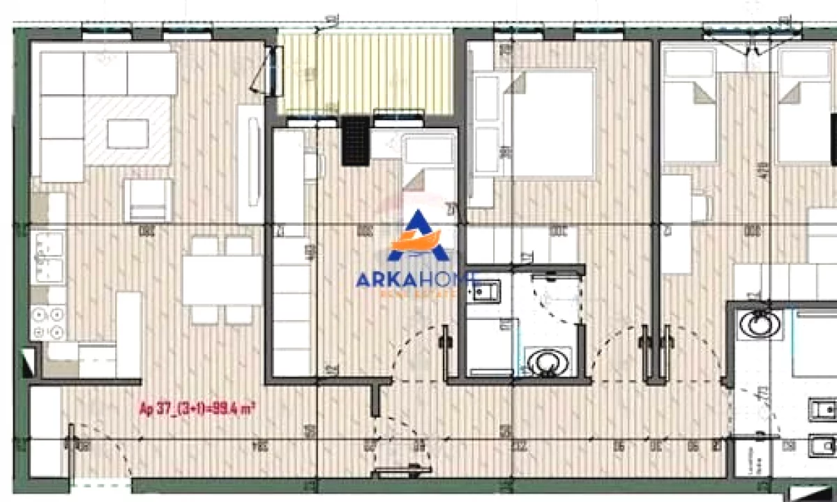 Apartment for rent in Tirana 3+1, Furnished