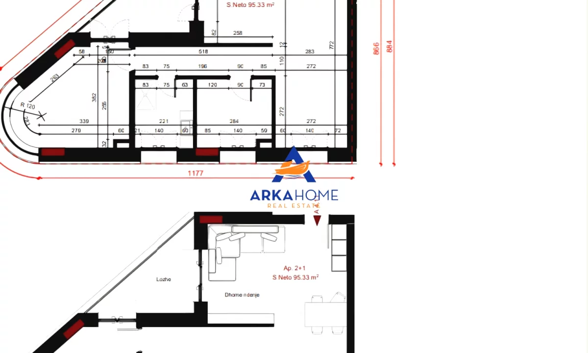 Shtepi ne shitje Apartament ne Tirane, 2+1, Mobilimi Bosh, pa mobiluar, Pagesa 159,796  Euro.