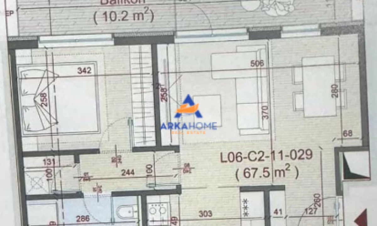 Shtepi ne shitje Apartament ne Tirane, 1+1, Mobilimi Bosh, pa mobiluar, Pagesa 144,870  Euro.