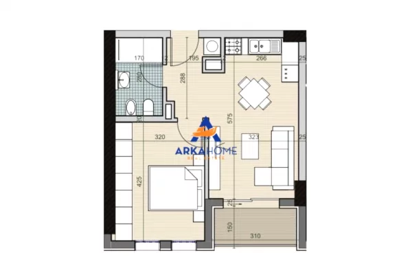 SHITET APARTAMENT 1+1+BALLKON "UNIVERS CITY" 83.694 EURO
