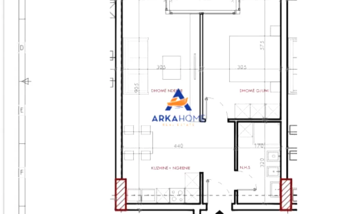 Shtepi ne shitje Apartament ne Tirane, 1+1, Mobilimi Bosh, pa mobiluar, Pagesa 86,000  Euro.