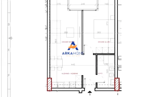 Shtepi ne shitje 1+1 ne Tirane - 86,000 Euro