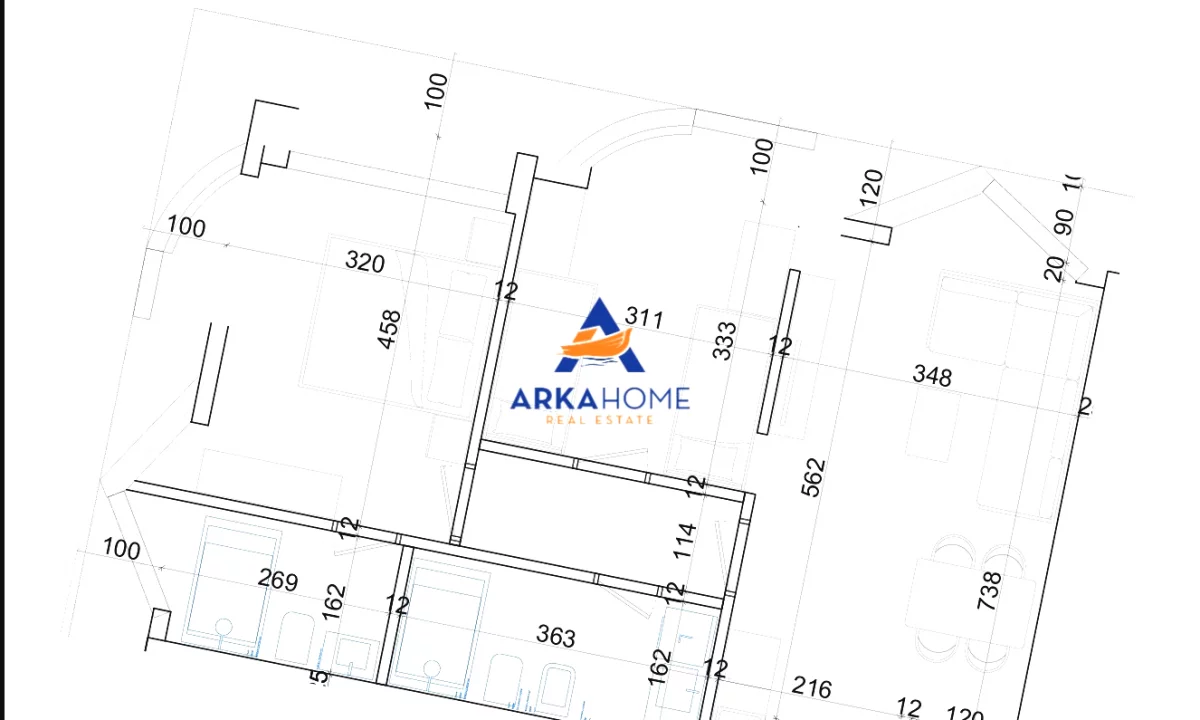 Shtepi ne shitje Apartament ne Tirane, 2+1, Mobilimi Bosh, pa mobiluar, Pagesa 202,800  Euro.