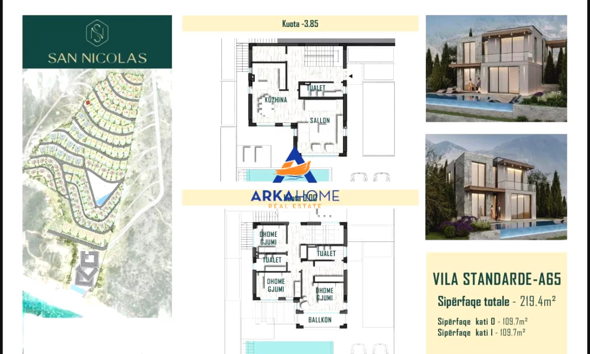 Luxury villas for sale in Vlora 3+1, Emty