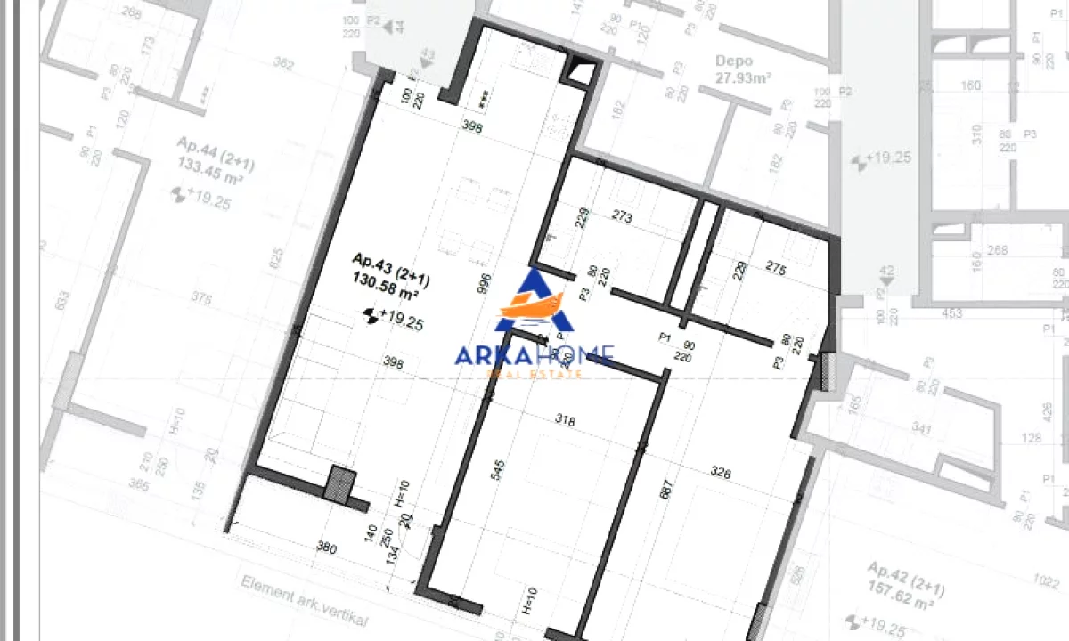 Appartamento in vendita a Tirana 2+1, Vuoto