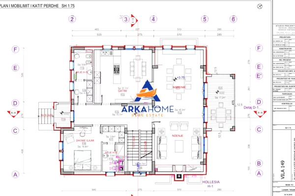 Luxury villas for sale in Tirana 4+1, Emty