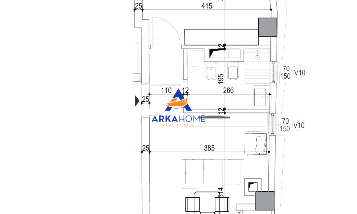 Apartment for sale in Tirana 1+1, Emty