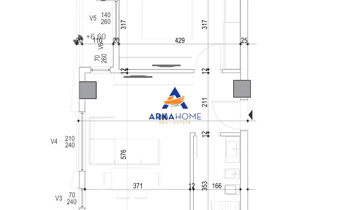 Apartment for sale in Tirana 1+1, Furnished