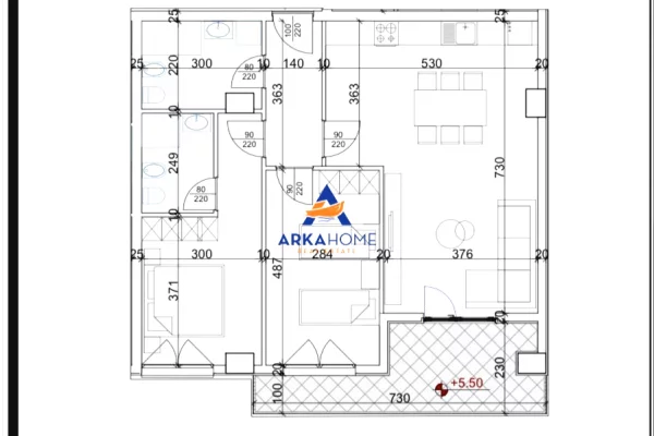 Apartment for sale in Tirana 2+1, Emty