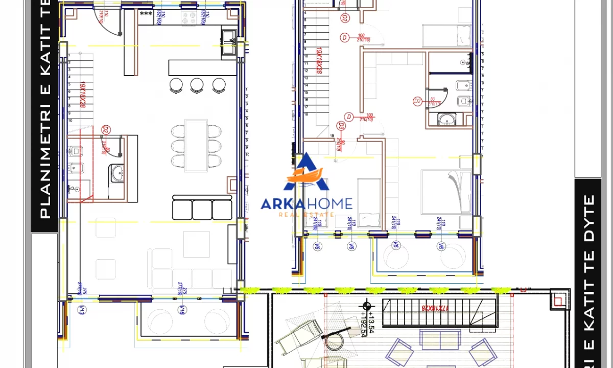 Duplex (2 storey house) for sale in Tirana 3+1, Emty