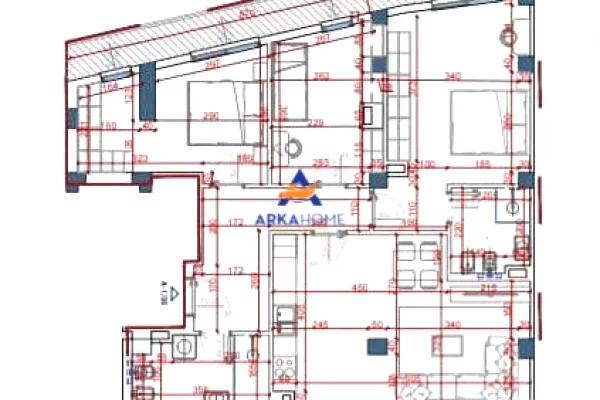 SHITET APARTAMENT 3+1+BALLKON "TEK BULEVARDI I TIRANES" 223.000 EURO