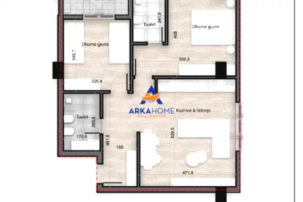 Shtepi ne shitje Apartament ne Tirane, 2+1, Mobilimi Bosh, pa mobiluar, Pagesa 172,000  Euro.