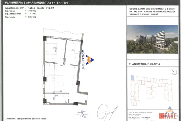 SHITET APARTAMENT 2+1 "NË BULEVARDIN E RI" 98000 EURO (I DISKUTUESHEM)