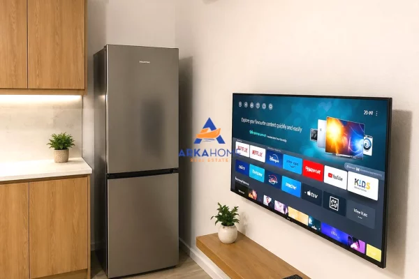 Shtepi me qera Apartament ne Tirane, 1+1, Mobilimi E mobiluar, Pagesa 525  Euro.