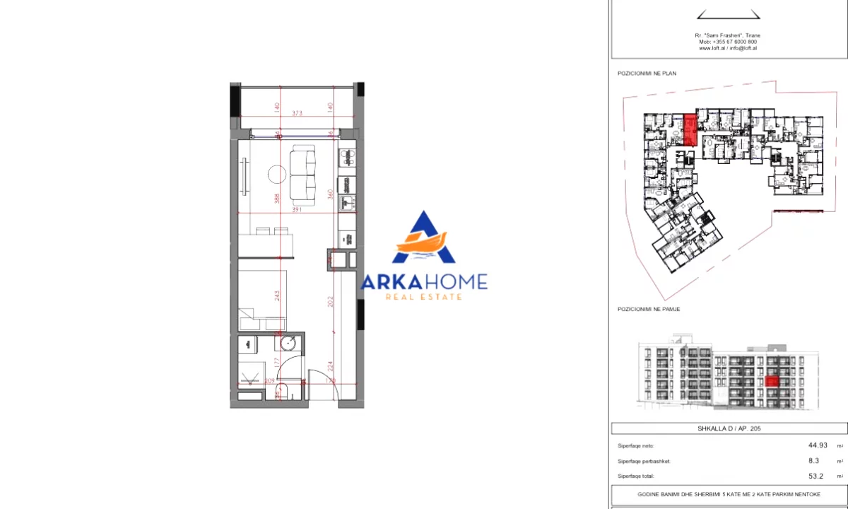 Shtepi ne shitje Apartament ne Tirane, 1+1, Mobilimi Bosh, pa mobiluar, Pagesa 66,000  Euro.