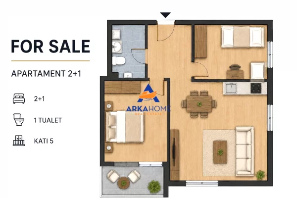 Shtepi ne shitje 2+1 ne Tirane - 120,000 Euro