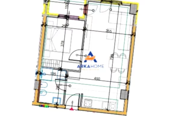 Shtepi ne shitje Apartament ne Tirane, 1+1, Mobilimi Pjeserisht e mobiluar, Pagesa 82,200  Euro.