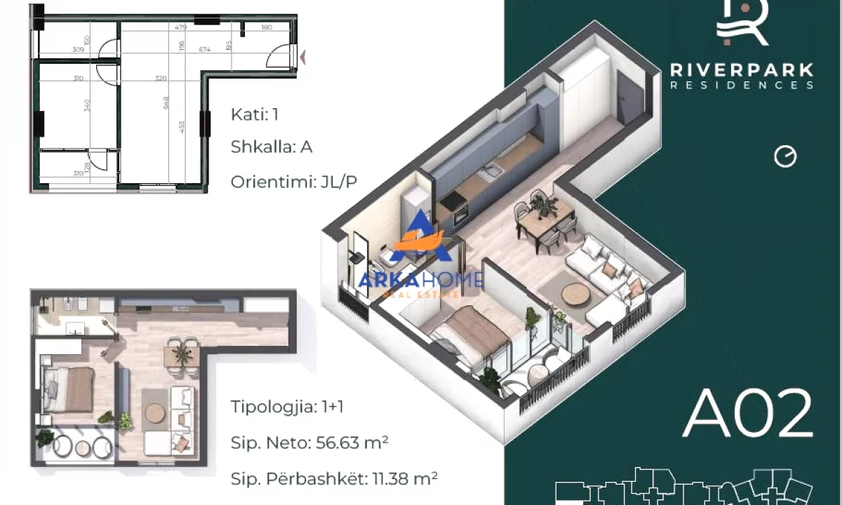 Shtepi ne shitje Apartament ne Tirane, 1+1, Mobilimi Bosh, pa mobiluar, Pagesa 11  Euro.