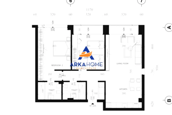 Shtepi ne shitje Apartament ne Tirane, 2+1, Mobilimi Bosh, pa mobiluar, Pagesa 206,500  Euro.