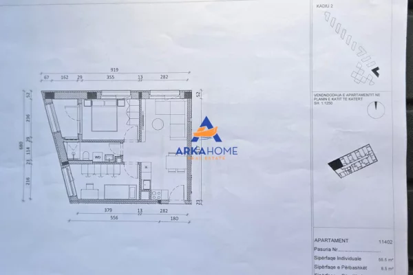 Apartment for sale in Tirana 1+1, Emty