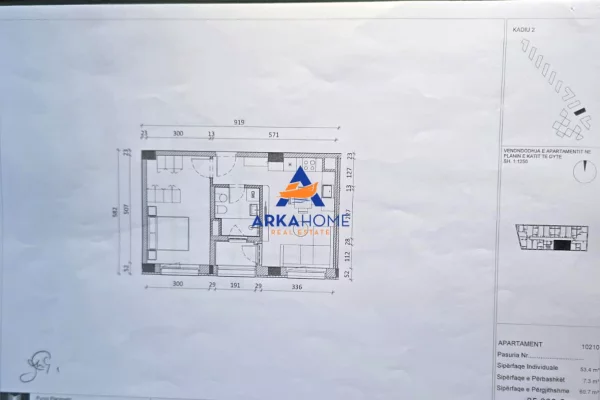 Apartment for sale in Tirana 1+1, Emty