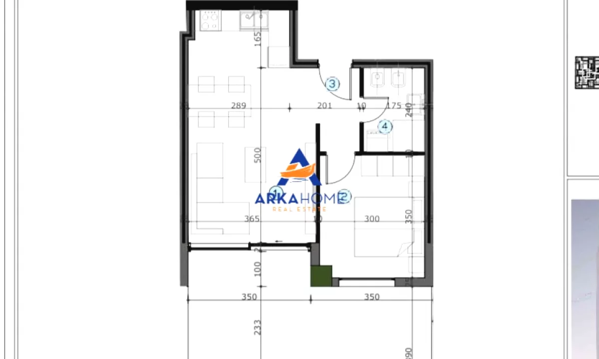 Shtepi ne shitje Apartament ne Tirane, 1+1, Mobilimi Bosh, pa mobiluar, Pagesa 125,400  Euro.