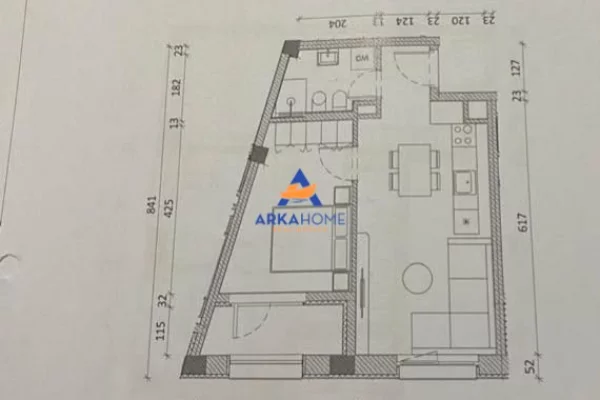 Shtepi ne shitje Apartament ne Tirane, 1+1, Mobilimi Bosh, pa mobiluar, Pagesa 97,600  Euro.