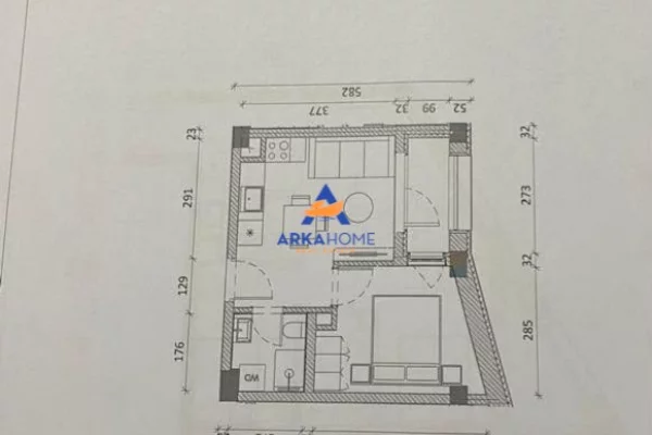 Shtepi ne shitje Apartament ne Tirane, 1+1, Mobilimi Bosh, pa mobiluar, Pagesa 72,000  Euro.
