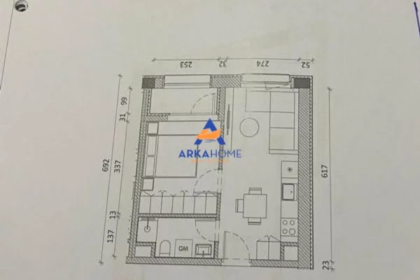 Shtepi ne shitje Apartament ne Tirane, 1+1, Mobilimi E mobiluar, Pagesa 80,800  Euro.